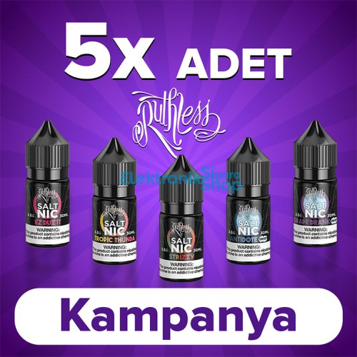 5 Adet Ruthless 30ML Salt Likit Kampanyası